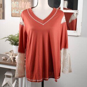 Bloomchic Lace Bell Sleeve T-shirt - Size 12 - NWT